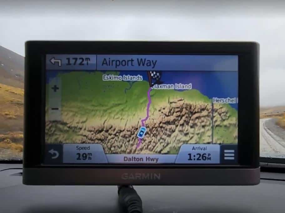 GPS on a car dashboard
