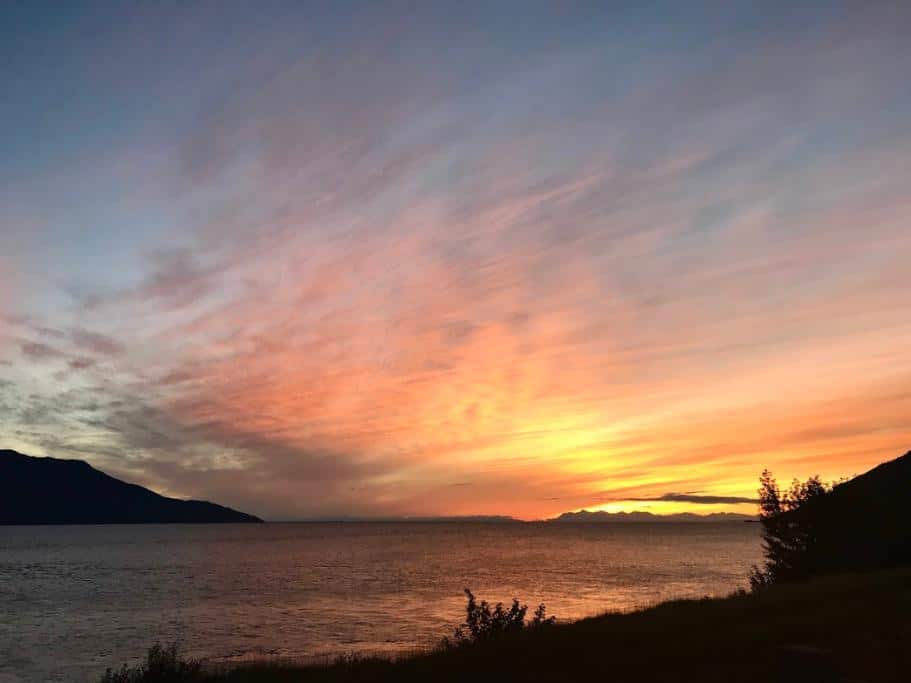 Sunset at Point Woronzof Park in Alaska