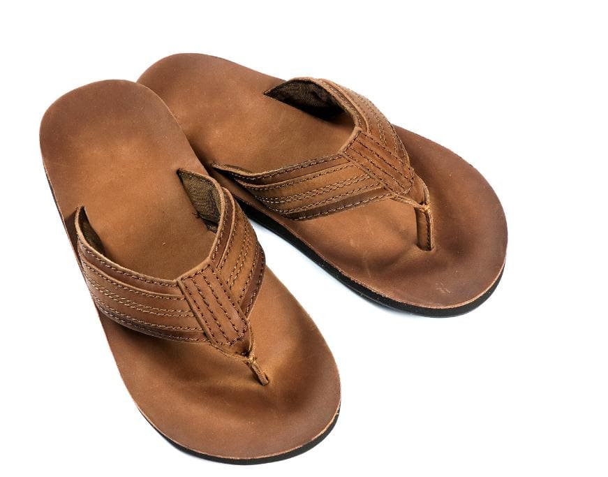 Men's brown flip flops