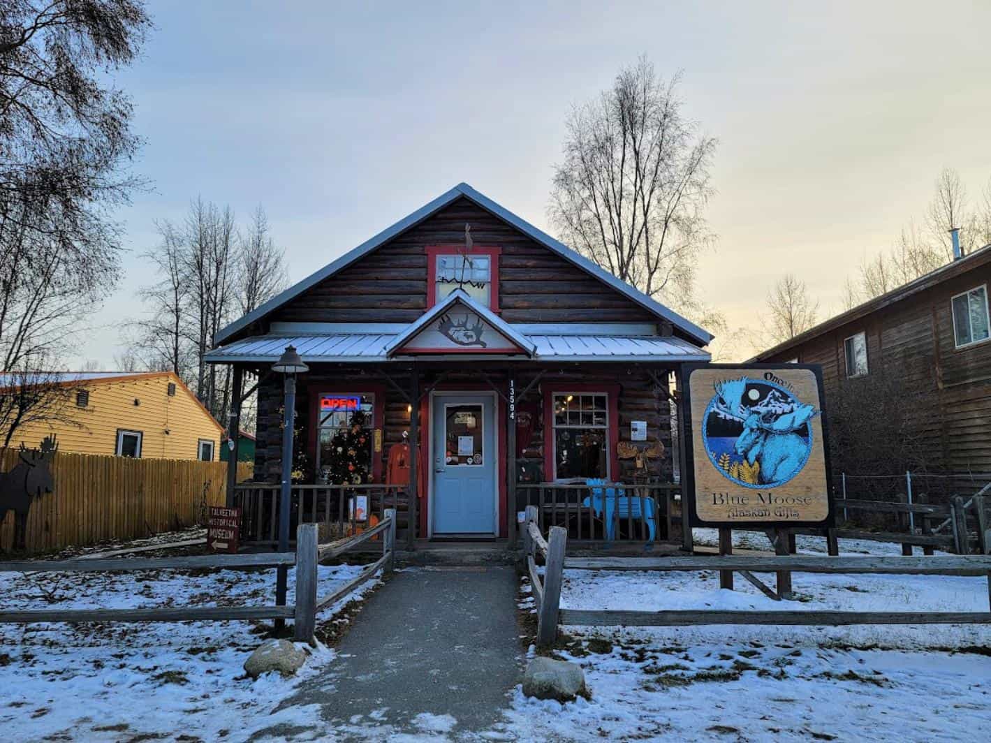 Once in a Blue Moose souvenir shop in Talkeetna, AK